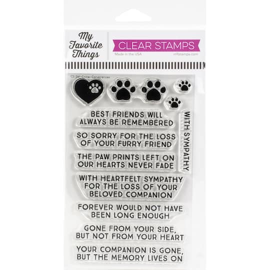 My Favorite Things Critter Condolences Clear Stamps